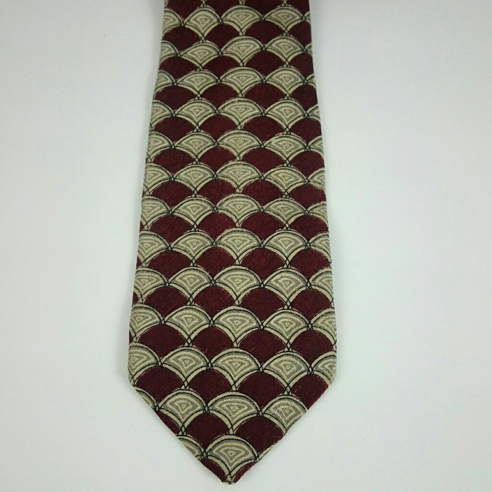 Robert Talbott Studio Red Tan Silk Tie
